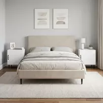 Šalia lovos spintelė 2 pcs Itin blizgi balta 43 x 34,5 x 50 cm