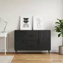 Kabalas su stalčių Juoda 89 x 34,5 x 60 cm Apdirbta mediena