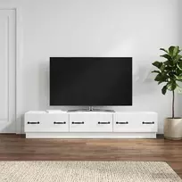 Televizoriaus spintelė Itin blizgi balta 147 x 34,5 x 27 cm