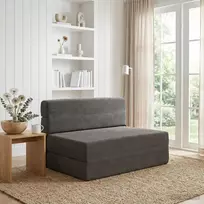 Sulankstomas Sofos Lova Tamsiai pilka 70 x 80 x 60 cm Audinys