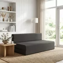 Sulankstomas Sofos Lova Tamsiai pilka 152 x 86,5 x 60 cm