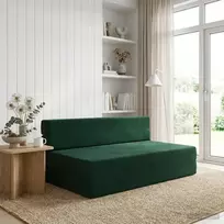 Sulankstomas Sofos Lova Tamsiai žalia 152 x 86,5 x 60 cm