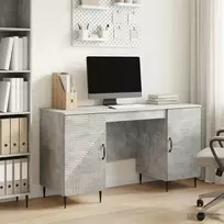 Stalas Betono pilka 142,5 x 50 x 75 cm Apdirbta mediena
