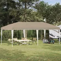 Pop-up šventinis palapinė 575 x 290 x 245 cm Kreminė