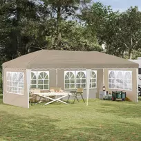 Pop-up šventinis palapinė 575 x 289 x 245 cm Kreminė