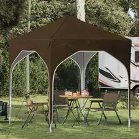 Pop-up šventinis palapinė 194 x 194 x 245 cm Taupe