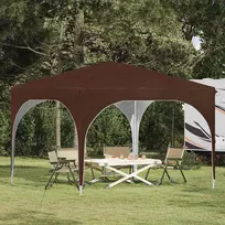 Pop-up šventinis palapinė 290 x 290 x 245 cm Ruda