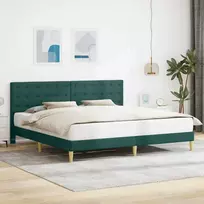 Lovos rėmas su galvūgalio Tamsiai žalia 180 x 200 cm Audinys