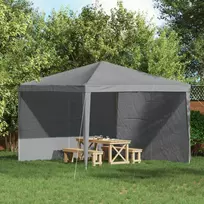 Šventinės palapinės šoninė siena 2 pcs Šviesiai pilka