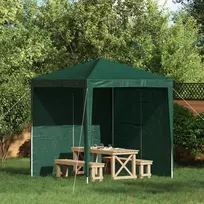 Šventinės palapinės šoninė siena 2 pcs Žalia 200 x 195 cm