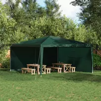 Šventinės palapinės šoninė siena 2 pcs Žalia 400 x 195 cm