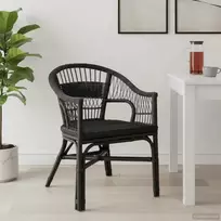 Susilankstantis krėslas Juoda 60 x 60 x 81 cm Ratanas