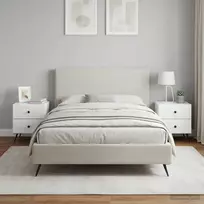 Šalia lovos spintelė su stalčių 2 pcs Balta 43 x 34,5 x 47,5 cm