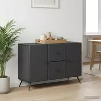 Kabalas su stalčių Juoda 89 x 34,5 x 60 cm Apdirbta mediena