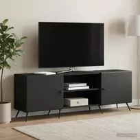 Televizoriaus spintelė Juoda 150 x 31 x 50 cm Apdirbta mediena