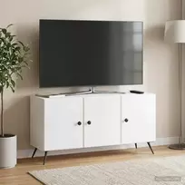 Televizoriaus spintelė Itin blizgi balta 99 x 34,5 x 50 cm