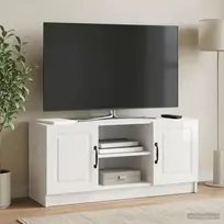 Televizoriaus spintelė Itin blizgi balta 102 x 34,5 x 47 cm