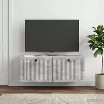 Sieninė TV spintelė Betono pilka 78,5 x 31 x 30 cm