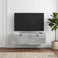 Sieninė TV spintelė Betono pilka 98 x 31 x 30 cm