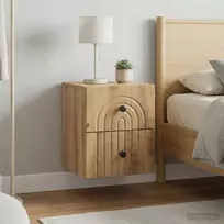 Sieninis naktinis staliukas su stalčių 2 pcs Artisano ąžuolo