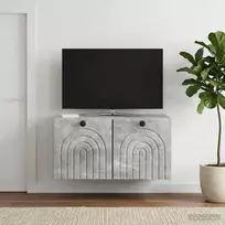 Sieninė TV spintelė Betono pilka 59,5 x 41 x 30 cm