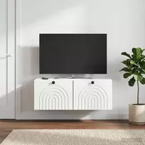 Sieninė TV spintelė Itin blizgi balta 78,5 x 41 x 30 cm