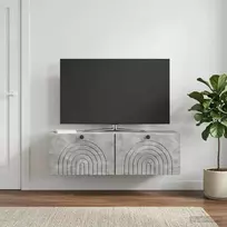 Sieninė TV spintelė Betono pilka 98 x 31 x 30 cm