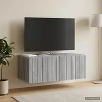 Sieninė TV spintelė Pilka sonoma ąžuolo 78,5 x 41 x 30 cm