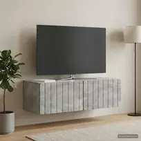 Sieninė TV spintelė Betono pilka 98 x 41 x 30 cm