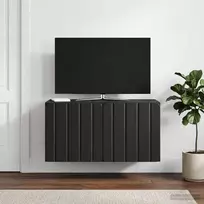 Sieninė TV spintelė Juoda 59,5 x 31 x 30 cm Apdirbta mediena