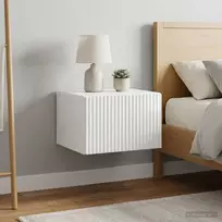Sieninis naktinis staliukas su stalčių 2 pcs Itin blizgi balta