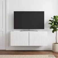 Sieninė TV spintelė Itin blizgi balta 78,5 x 31 x 30 cm