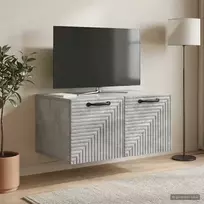 Sieninė TV spintelė Betono pilka 59,5 x 41 x 30 cm
