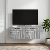 Sieninė TV spintelė Pilka sonoma ąžuolo 78,5 x 41 x 30 cm