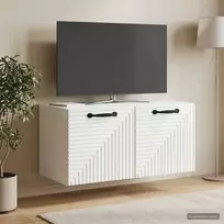 Sieninė TV spintelė Itin blizgi balta 59,5 x 31 x 30 cm