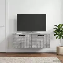 Sieninė TV spintelė Betono pilka 78,5 x 31 x 30 cm