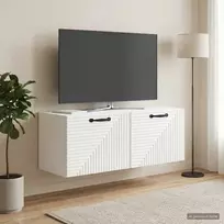Sieninė TV spintelė Itin blizgi balta 78,5 x 31 x 30 cm