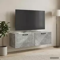 Sieninė TV spintelė Betono pilka 98 x 31 x 30 cm