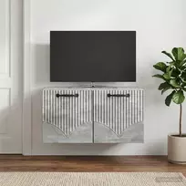 Sieninė TV spintelė Betono pilka 59,5 x 41 x 30 cm