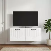 Sieninė TV spintelė Itin blizgi balta 78,5 x 31 x 30 cm