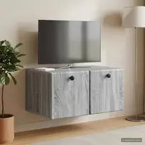 Sieninė TV spintelė 59,5 x 41 x 30 cm Pilka Sonoma