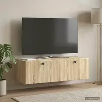 Sieninė TV spintelė 98 x 41 x 30 cm Sonoma ąžuolas