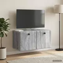 Sieninė TV spintelė 59,5 x 31 x 30 cm Pilka Sonoma