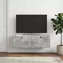 Sieninė TV spintelė 98 x 31 x 30 cm Betono pilka