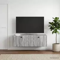 Sieninė TV spintelė 98 x 31 x 30 cm Pilka Sonoma