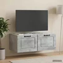 Sieninė TV spintelė Betono pilka 78,5 x 41 x 30 cm