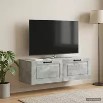 Sieninė TV spintelė Betono pilka 98 x 41 x 30 cm