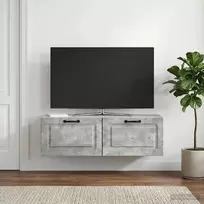 Sieninė TV spintelė Betono pilka 98 x 31 x 30 cm