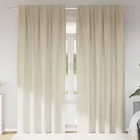 Užtemdymo užuolaidos 2 pcs Kreminė 140 x 260 cm Aksomas