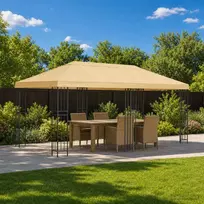 Paviljonas su šoninėmis sienelėmis 6 x 3 m Kreminė